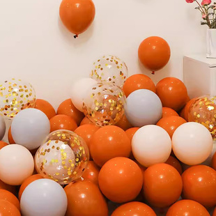 新年气球周年庆新店开业氛围活动装饰商场生日爱马橙气球场景布置