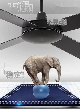 森林风黑色客厅家用吊扇 木叶无灯风扇 工业现代简约铁叶电风扇