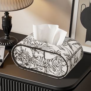 纸巾盒家用客厅高档轻奢桌面创意餐巾纸盒抽纸盒2024新款法式复古