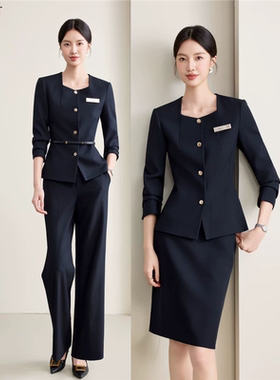 职业西装套装裙高端气质女神范空姐迎宾礼仪医美店长高个子工作服