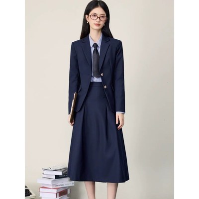 学院风西装套装女春秋大学生答辩正装jk制服幼儿园老师园服工作服