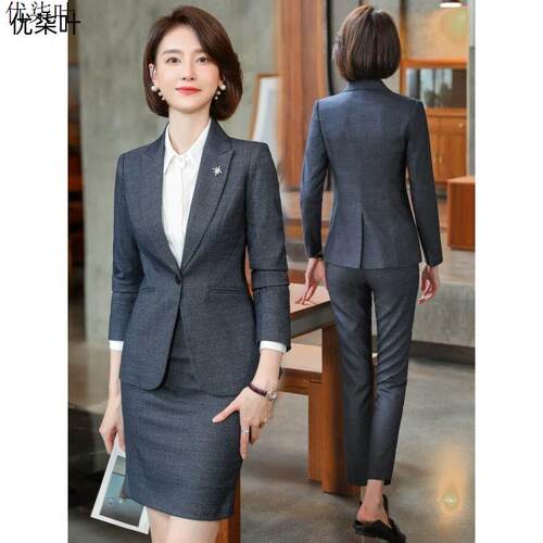 西装套装女商务正装2026新款气质女士职业面试正装工作服西服外套