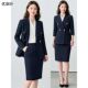 西服外套职业套裙 女高级感职场大学生面试正装 藏青色西装 短裙套装