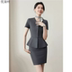 西装 工装 套群女夏季 高端酒店前台经理工作服面试正装 薄款 职业短袖