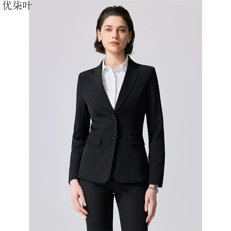 黑色西装外套女2025轻职场正装大学生教资面试穿搭职业装西服套装