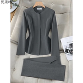 套装 正装 女2026早春新款 工装 高端职业酒店前台接待工作服西装 西装