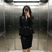气质美容院医美前台主持人正装 女春秋时尚 工作服 套装 西装