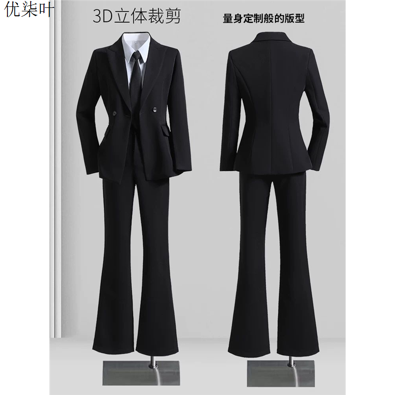 正装女套装大学生西装公考面试通勤职业装小个子黑色女士西服外套