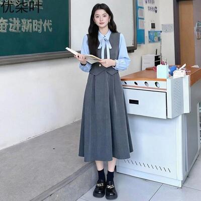 面试连衣裙女教师职场穿搭正式场合正装套装小个子职业西装裙子