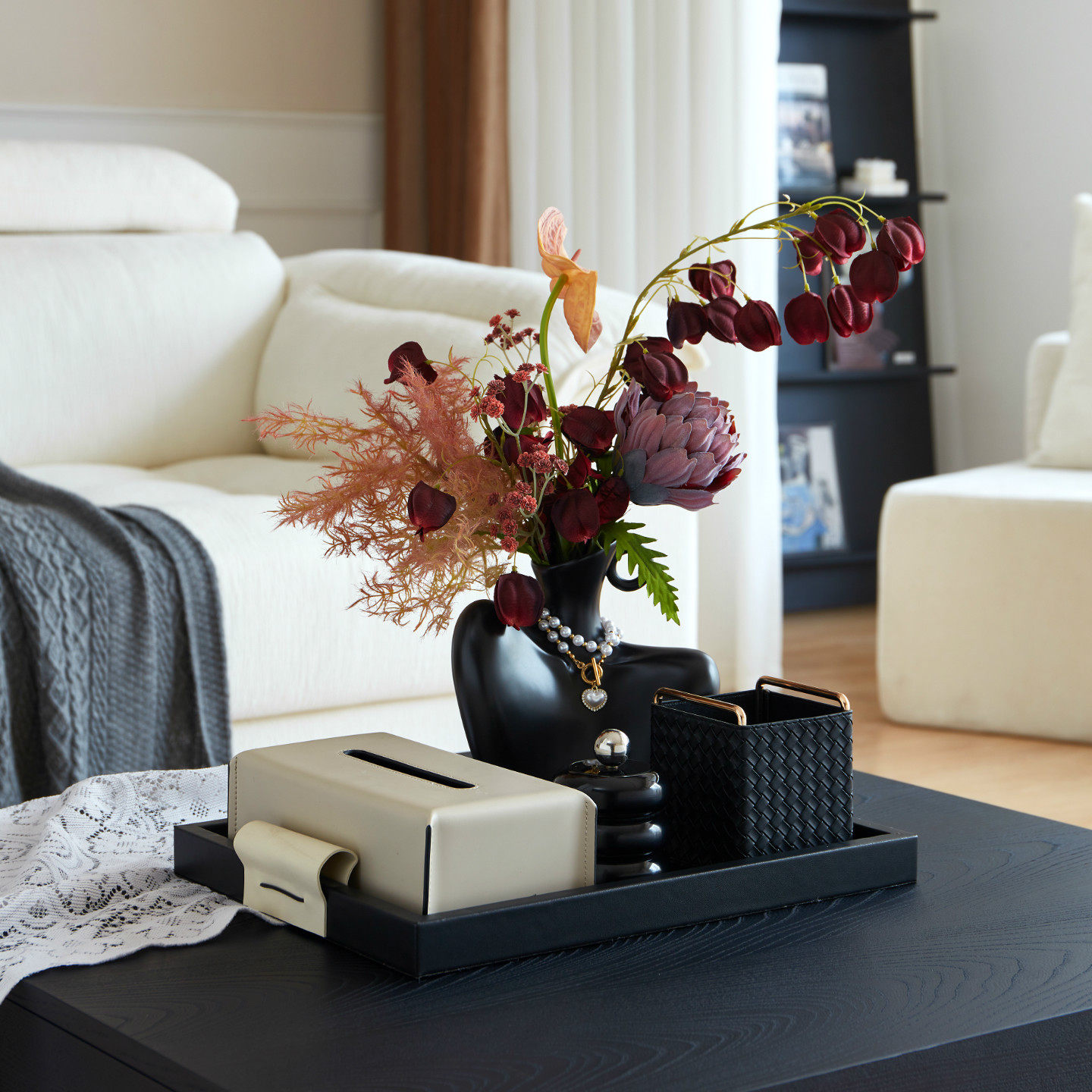 高档轻奢纸巾盒家用客厅茶几餐桌收纳抽纸盒高级感装饰品套装摆件,家居饰品,装饰纸巾盒,淘宝优惠券,粉丝福利购,淘宝优惠卷