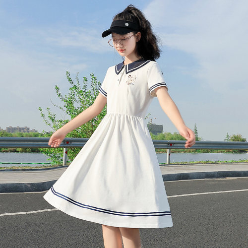 少女连衣裙日系海军夏季高中jk