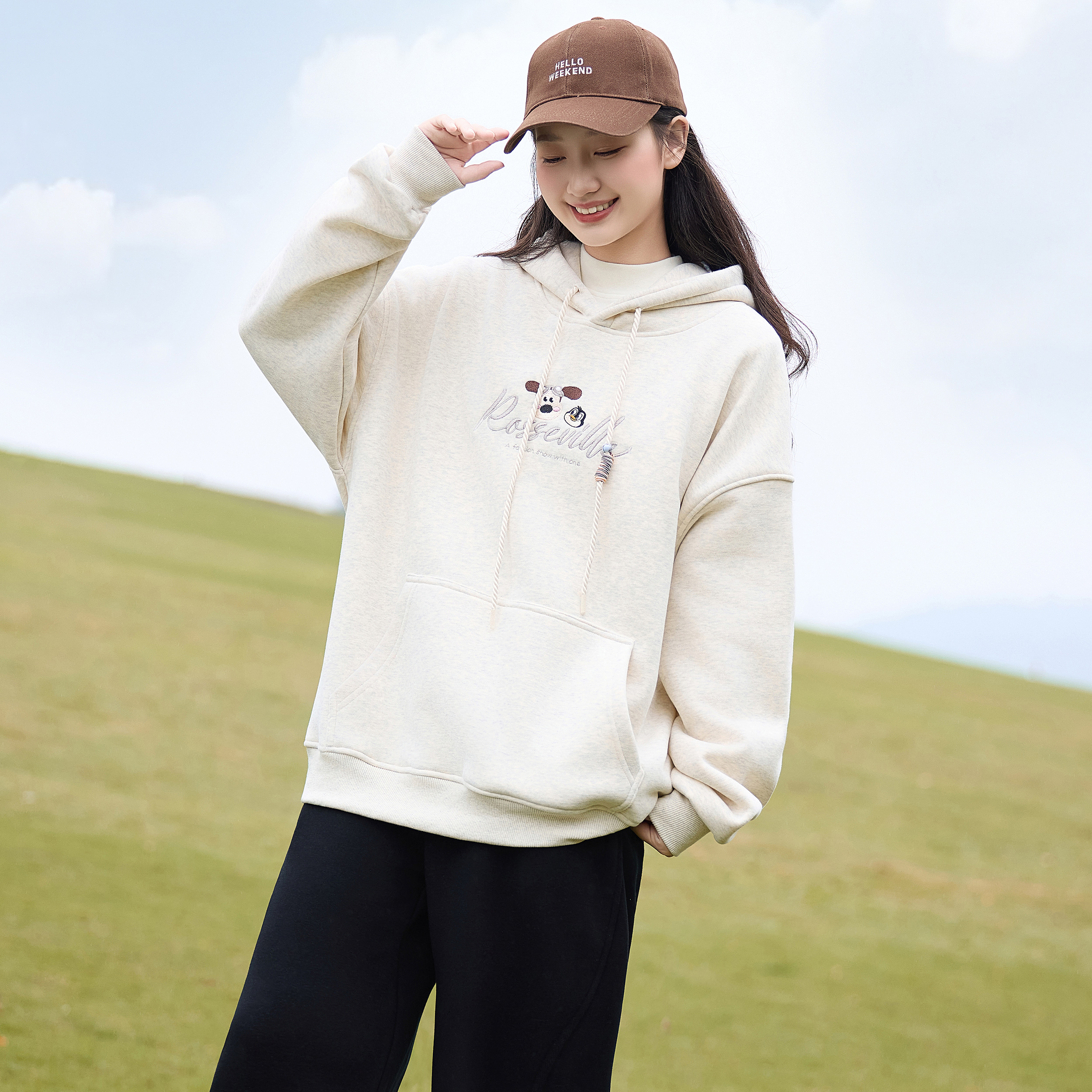 初中女生加绒卫衣外套