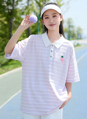 初中学生polo衫T恤大童短裤套装
