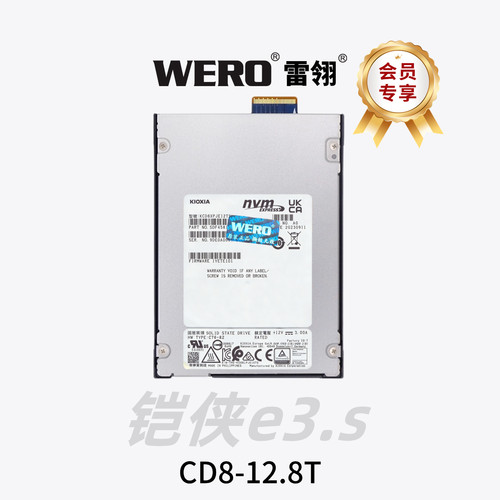 铠侠E3.S固态硬盘12.8T