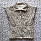 家居服上衣女冬有口袋3576 简约小翻领菠萝法兰绒前扣加厚短袖 包邮