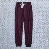 女睡裤 秋662 束脚运动家居裤 长裤 包邮 松紧腰有腰绳甜美小爱心薄款