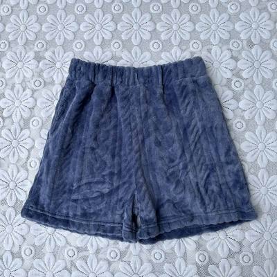 松紧腰珊瑚绒家居裤短裤秋冬睡裤