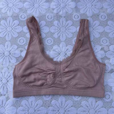 里子毛巾料短背心式文胸内衣女春
