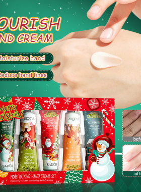 Merry Christmas Gift Box 5-Piece hand Cream Set Moisturizing