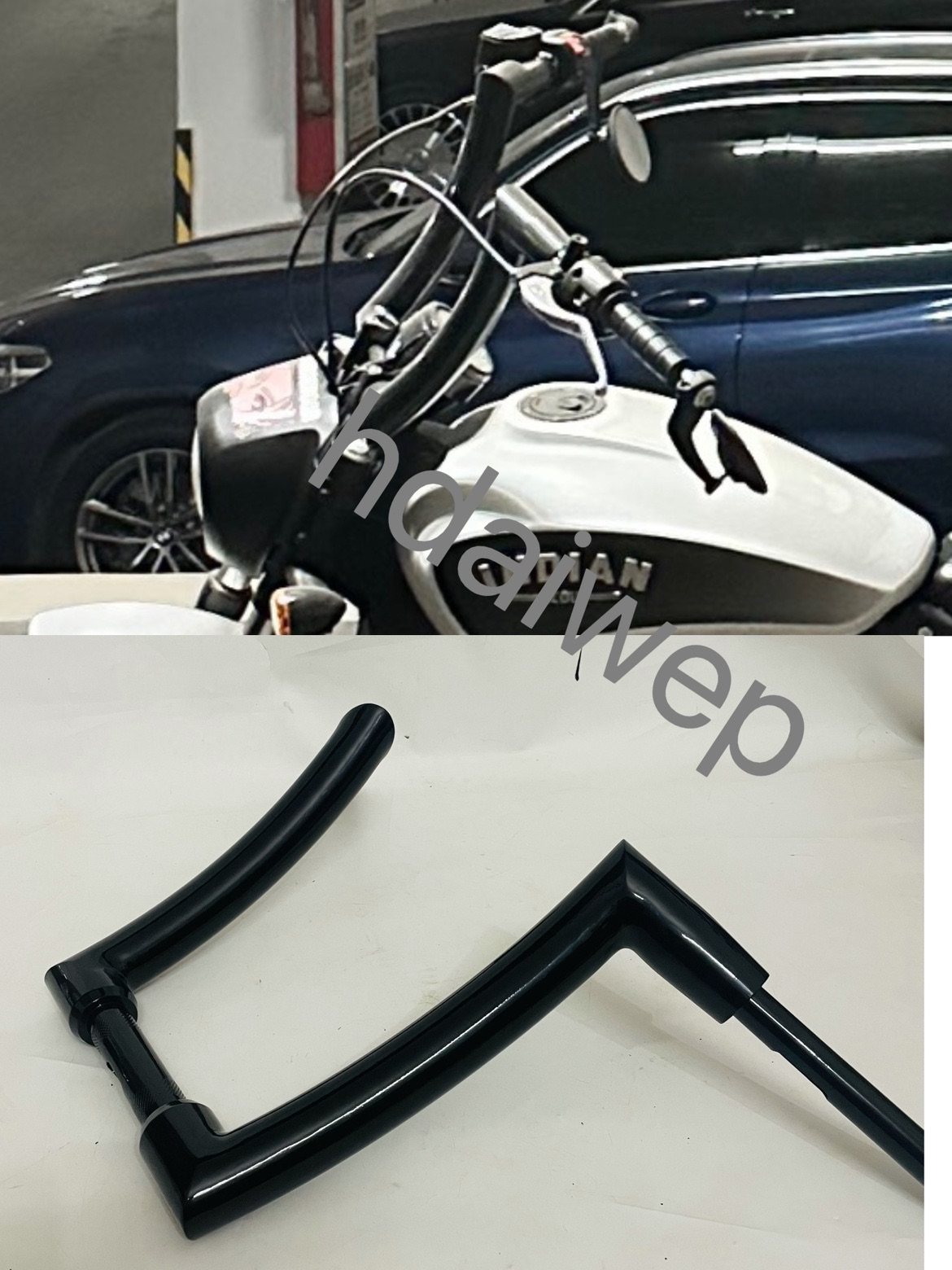 印第安侦察兵 bobber改装2英寸回弯车把加高把靠近司机龙头车把