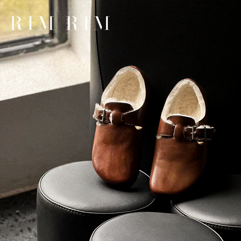 水洗马皮鞋冬季全包加绒勃肯鞋