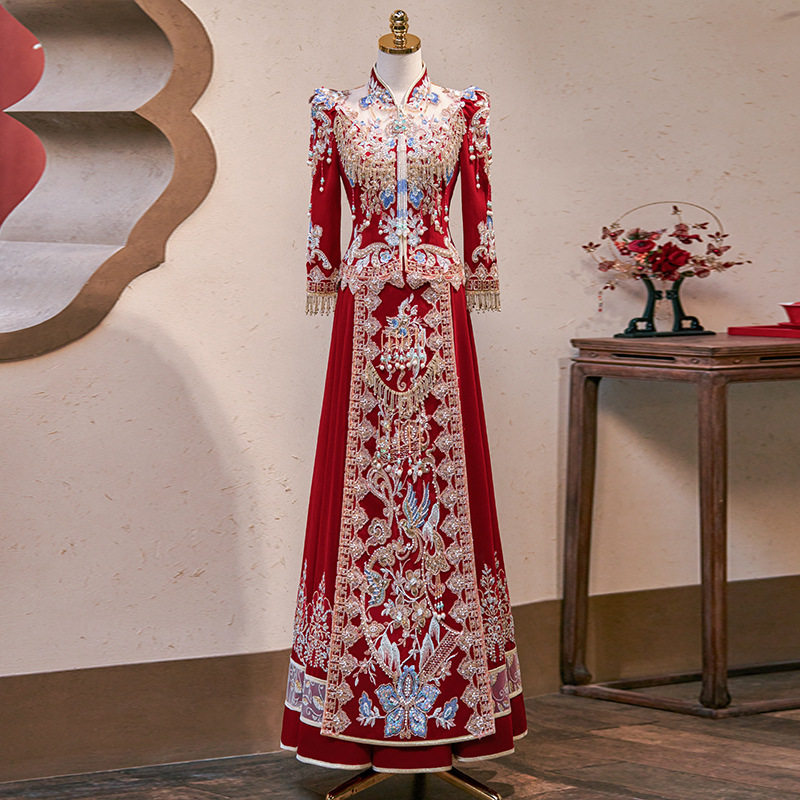重工出阁秀禾服婚服2025新款新娘结婚大码嫁衣高级感显瘦龙凤褂女