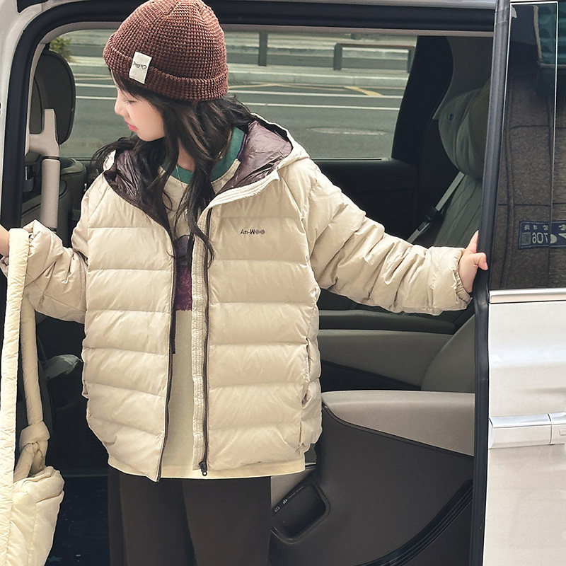 女童连帽羽绒服2025冬季新款儿童轻薄白鸭绒外套女孩大童冬装上衣,童装/婴儿装/亲子装,羽绒服,淘宝优惠券,粉丝福利购,淘宝优惠卷