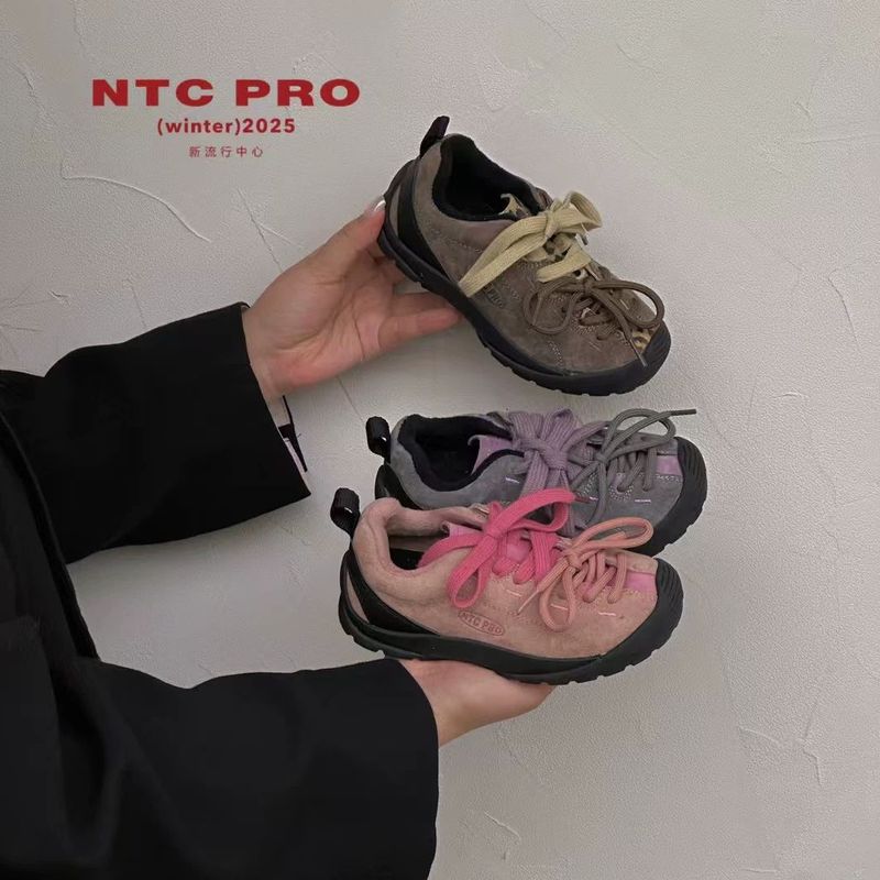 2025冬款新品NTC儿童潮鞋加绒保暖防滑魔术贴男女童运动登山鞋