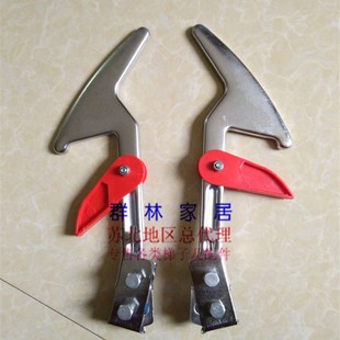 单升降工程伸缩铝合金人字拉绳玻璃钢梯子配件钩子加X大弹簧卡导