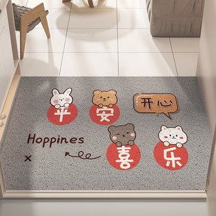 高级感丝圈脚垫入户门垫蹭土除尘A耐脏地垫家用进门地毯防滑易打