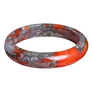 天然保山b南红玛瑙铁皮包浆手镯女款镯子饰品礼物送送民族