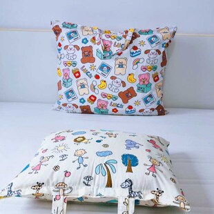 单层纯棉收c纳储物袋幼儿园学生装被子换洗衣物防尘大袋子手提布