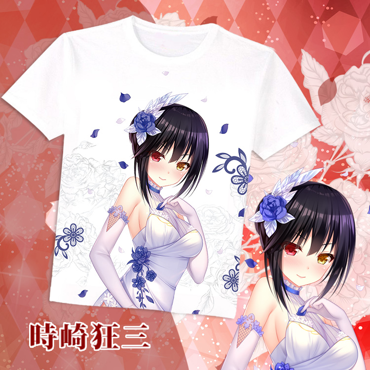 尚萌约会大作战礼服时崎狂三动漫周边二次元休闲夏季痛衣短袖T恤