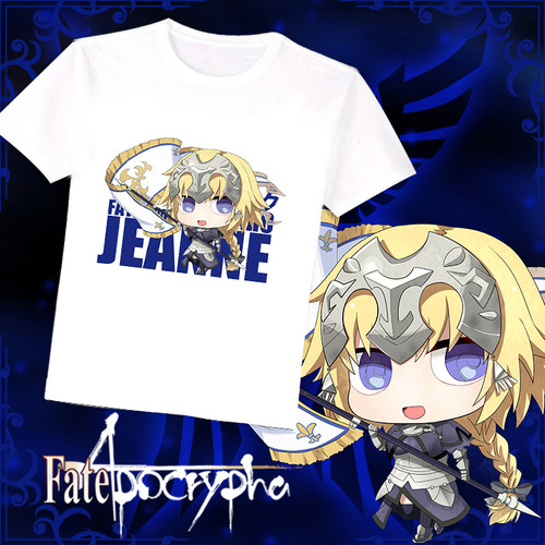 fate/apocrypha 贞德阿福FATE APO杰克动漫周边Q版长短袖T恤定制
