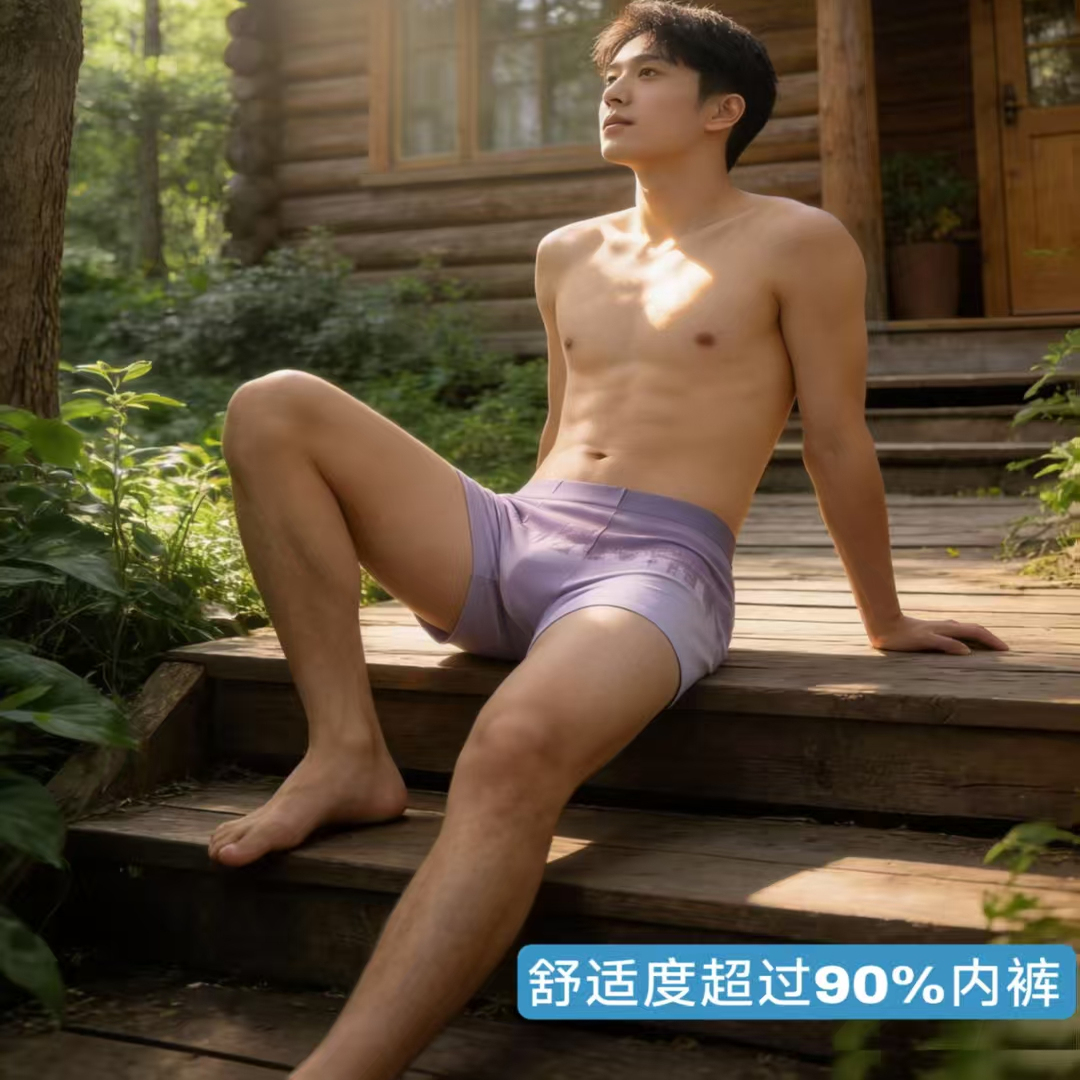 安贝优高端男士无痕涂鸦四角裤