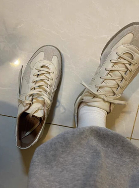 小众REPRODUCTION OF FOUND真皮休闲鞋复古系带德训鞋小白鞋男女