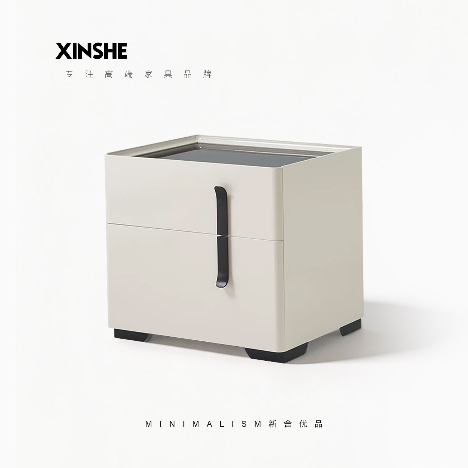 意式极简床头柜轻奢高级设计师款