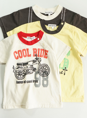 日系外贸童装纯棉短袖T恤上衣夏天男孩中小童80-130cm背心6079