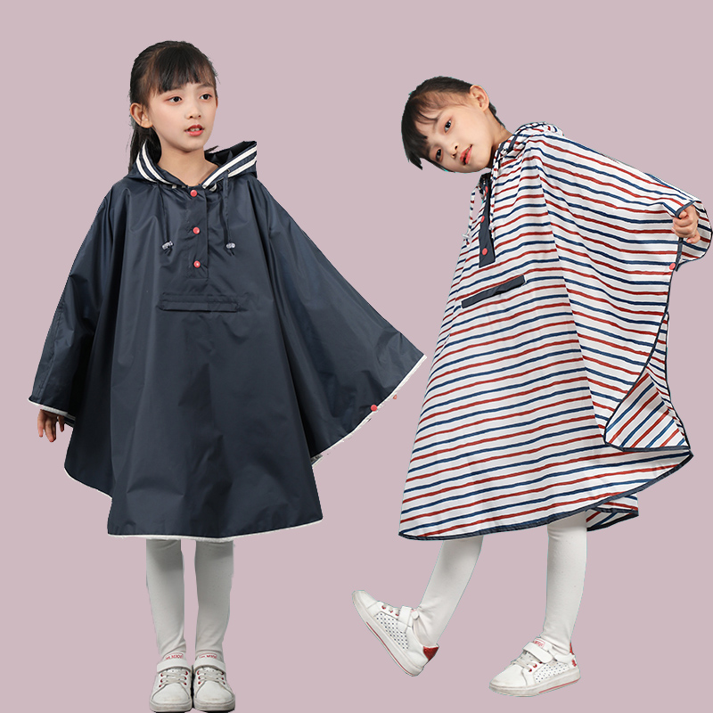 儿童雨衣女带书包小学生