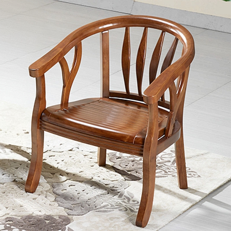 实木围椅单人沙发椅靠背椅