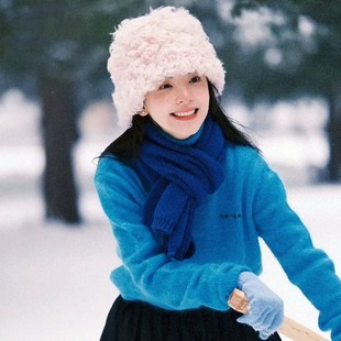 凡人歌章若楠同款围巾女韩版ins纯色针织围脖冬季保暖百搭小围巾