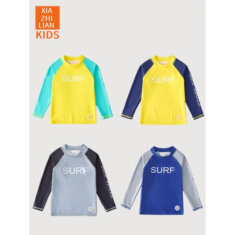 韩国儿童泳衣分体长袖青少年女童男童单上衣裤防晒速干沙滩游泳衣,运动/瑜伽/健身/球迷用品,儿童泳衣/裤,淘宝优惠券,粉丝福利购,淘宝优惠卷
