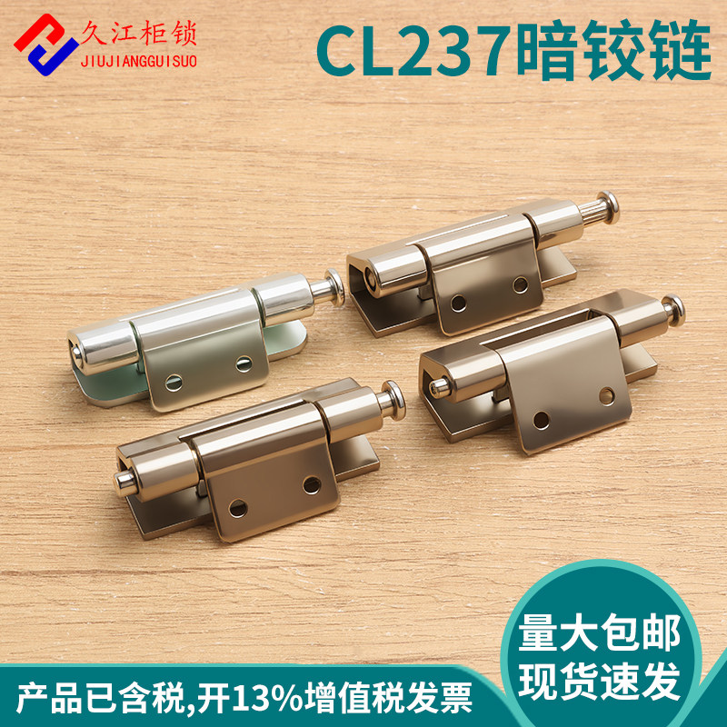 CL237不锈钢304加厚暗铰链威图铁皮箱控制机柜工业设备柜门轴合页