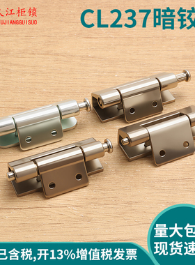 CL237不锈钢304加厚暗铰链威图铁皮箱控制机柜工业设备柜门轴合页
