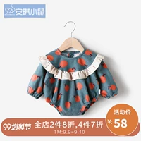 Tam giác nữ Layi bé công chúa lưới đỏ túi bé xì hơi dài tay mùa xuân và váy cotton một mảnh dễ thương siêu dễ thương - Áo liền quần quần áo em bé