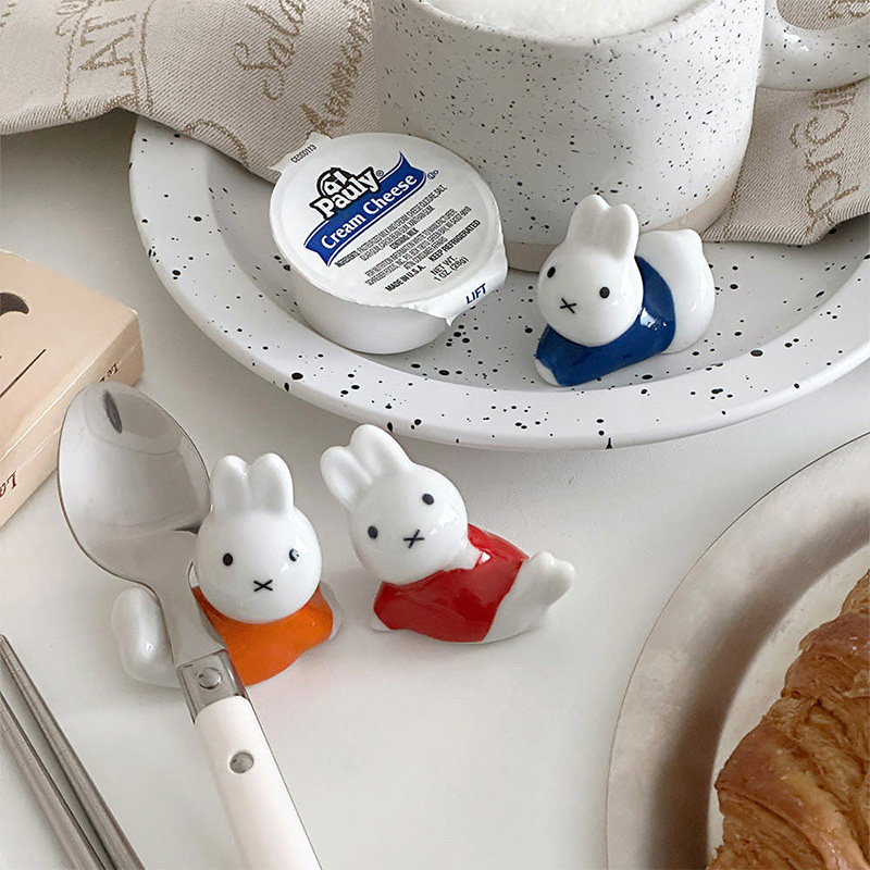 韩国米菲兔筷子架托兔子可爱摆放架陶瓷餐具架收纳摆件创意,餐饮具,筷子架,淘宝优惠券,粉丝福利购,淘宝优惠卷
