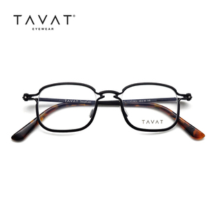 TAVAT眼镜SC203意大利手工Scout不锈钢方框朋克风男女近视眼镜架
