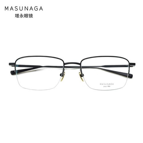 masunaga半框钛材日本手工眼镜架