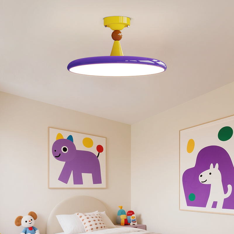 led现代简儿童房吊灯女孩卡通猫咪智能护眼温馨公主卧室吸顶灯