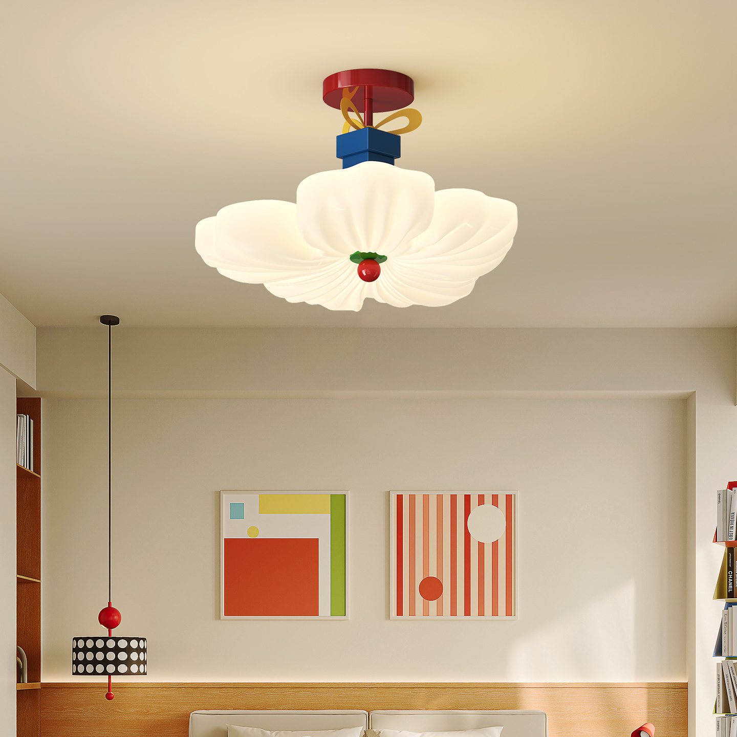 孟菲斯奶油风创意卧室灯